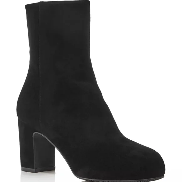 ✨NWT✨ STUART WEITZMAN Gianella Block Heel Booties Boots in Black Sz 9M, EU 39.5 - Picture 2 of 7